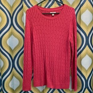 Croft & Barrow woman’s size Large mauve long sleeve sweater,